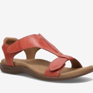 New - Taos The Show Sandal - Pink/Red Leather